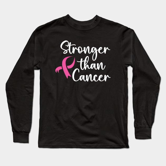 Stronger Than Cancer Long Sleeve T-Shirt by kangaroo Studio
